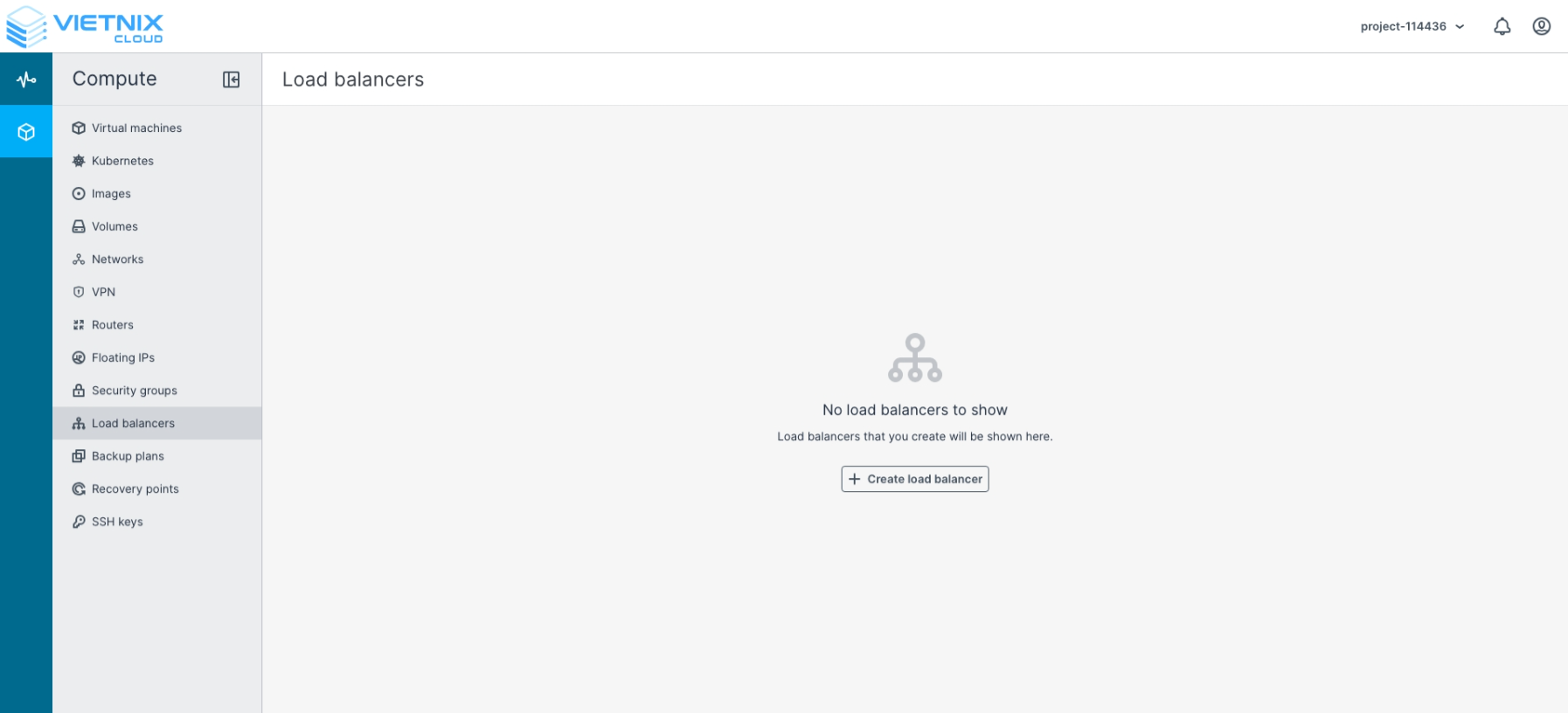 Login to Vietnix Cloud Dashboard