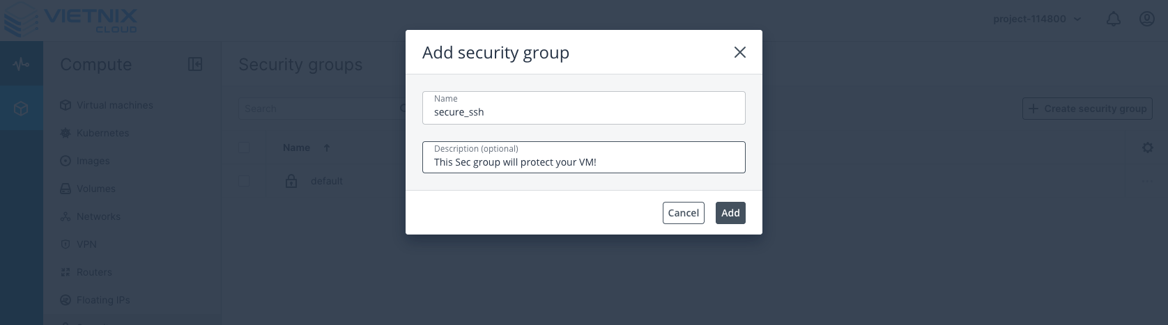 Create Security Group