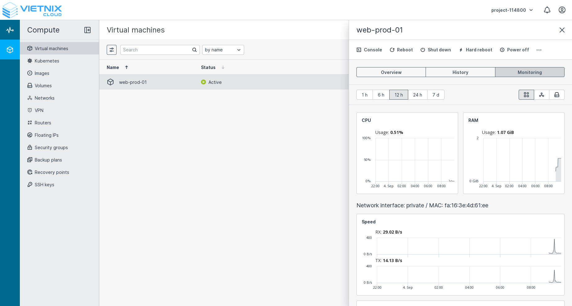 VM Instance Monitoring