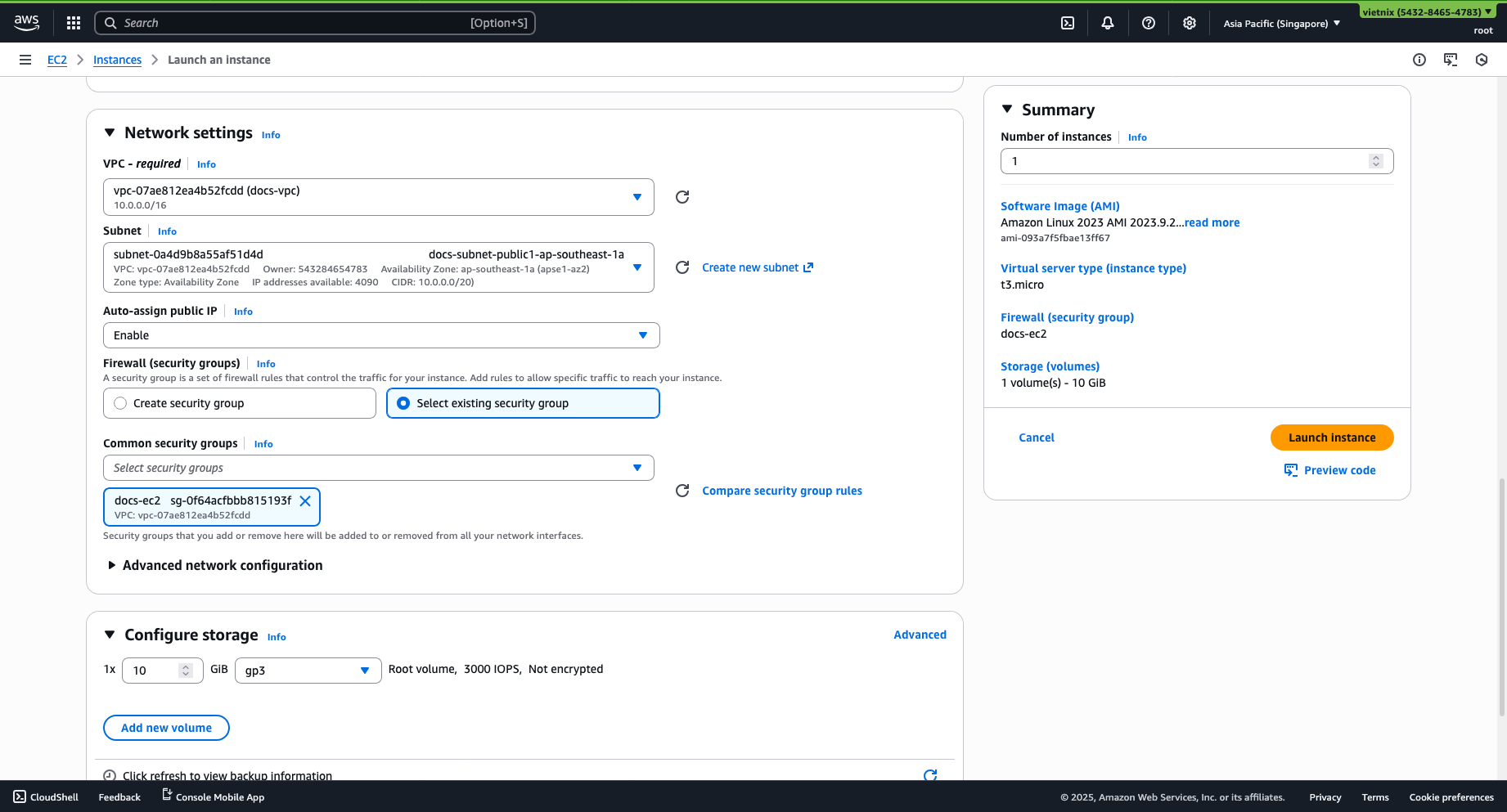 EC2 Network Settings