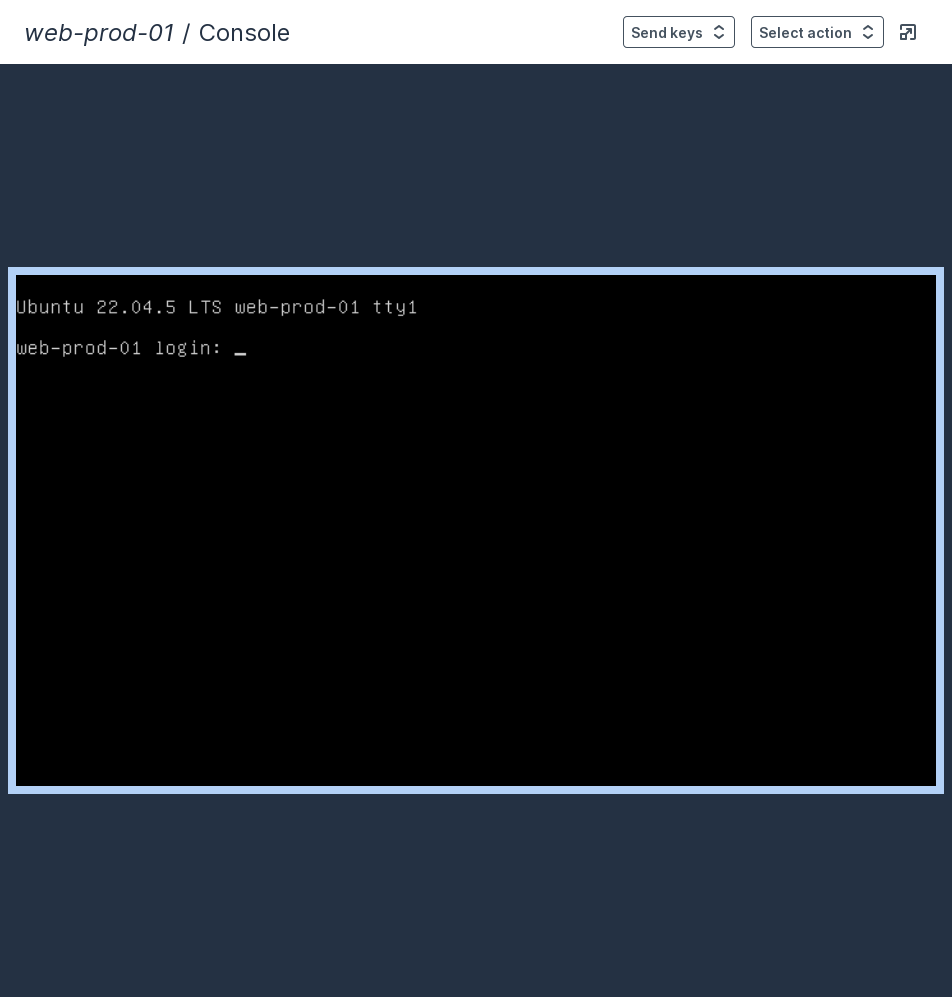 Truy cập Console VM