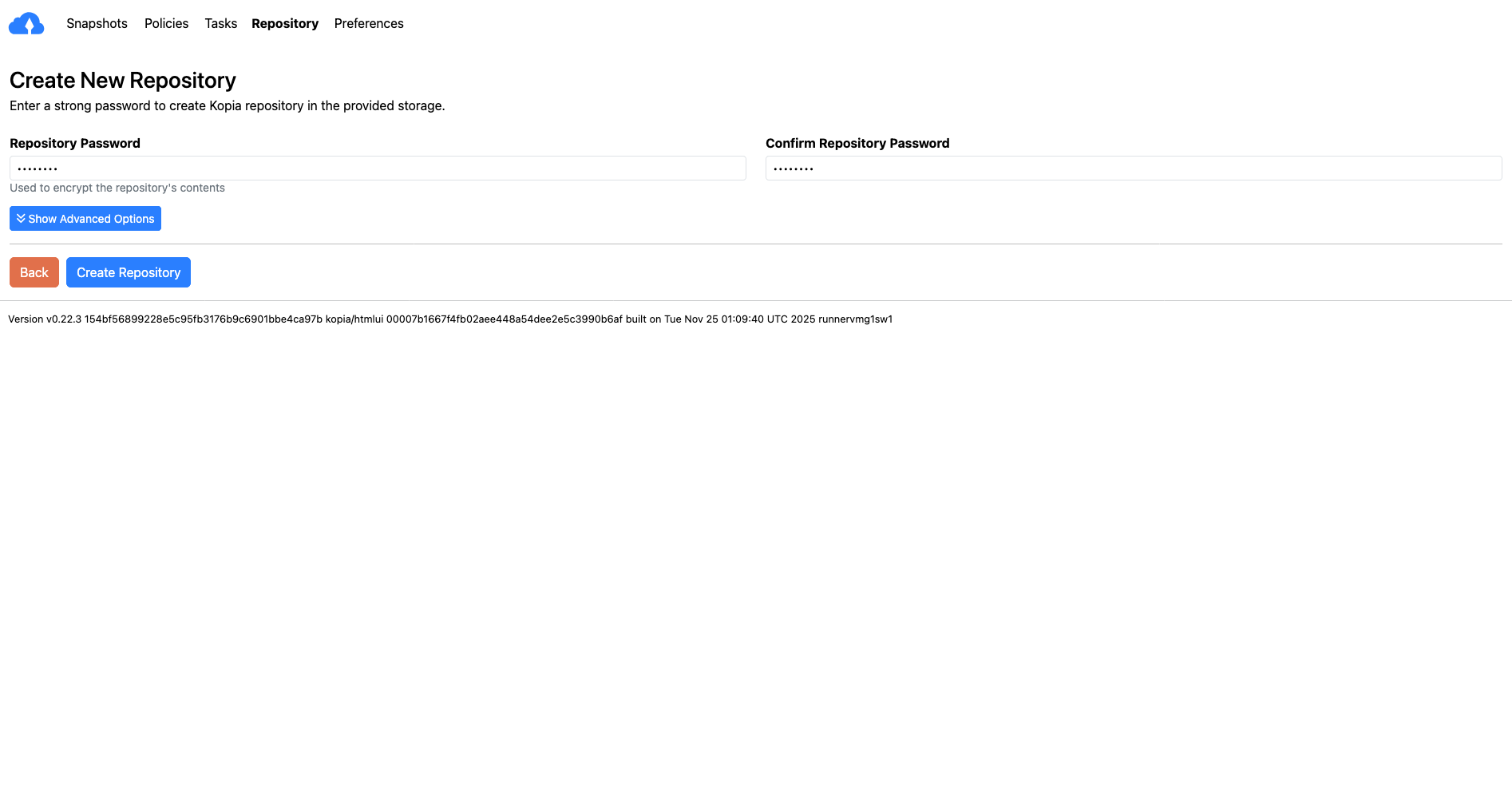 Kopia Repository Passphrase